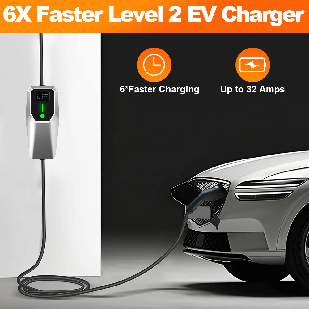 Junsun 32A Level 1&2 EV Charge - огляд і ціна J1772 Evse 32A Level 2 Charger